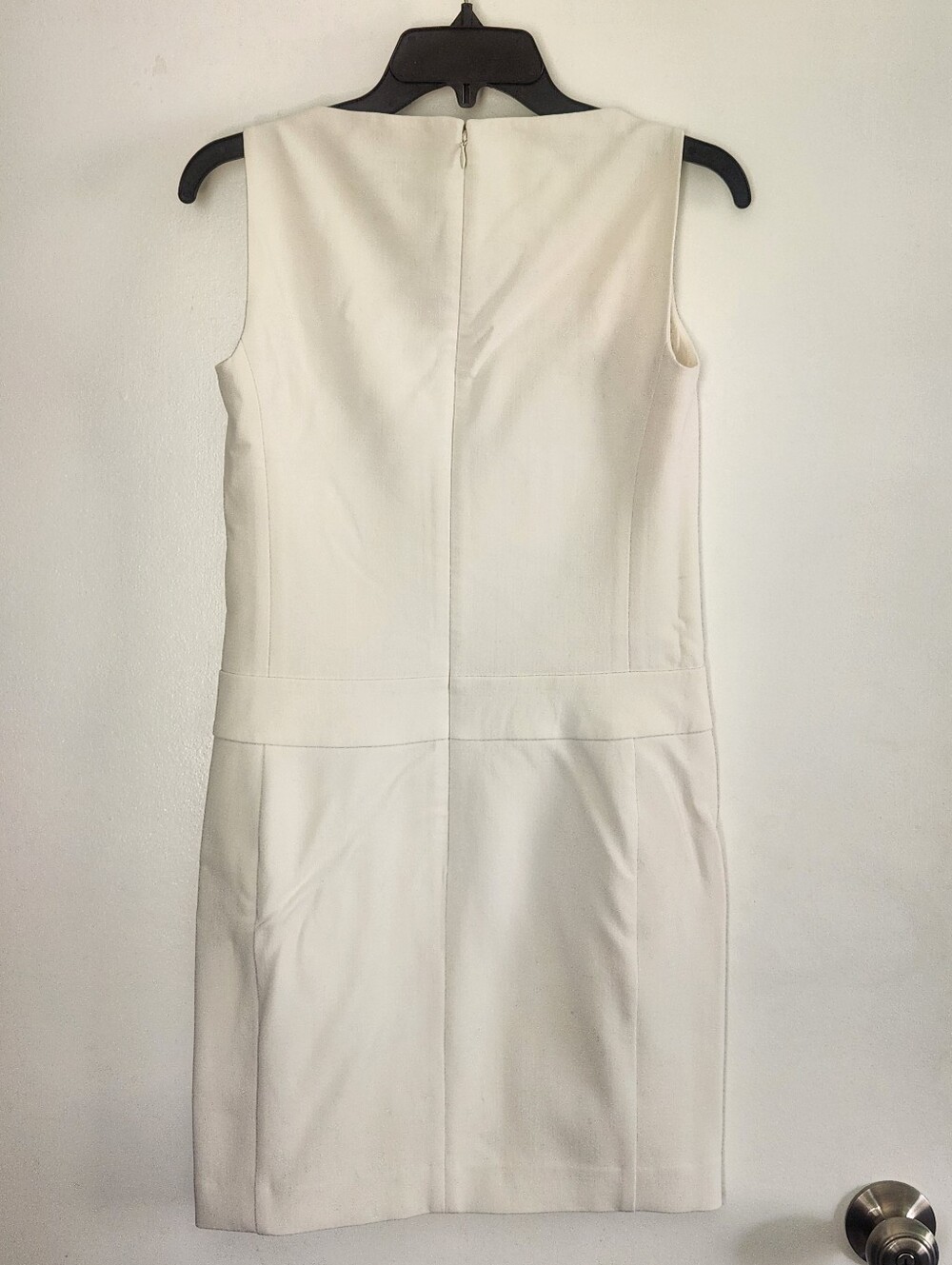 Ralph Lauren Black Label Wool Shift Dress White Ivory Size 2 - Picture 5 of 10